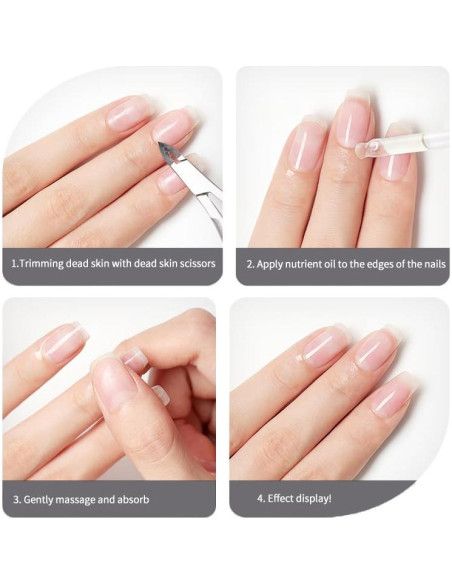 Aceite de Cutícula MISSVNINE 6 Pack con Vitamina E y Flores