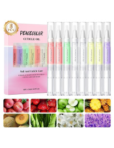Kit de 8 Bolígrafos de Aceite para Cutículas Peacecolor
