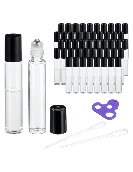 Paquete de 48 Botellas Rodantes Vidrio 10ml Abeillo