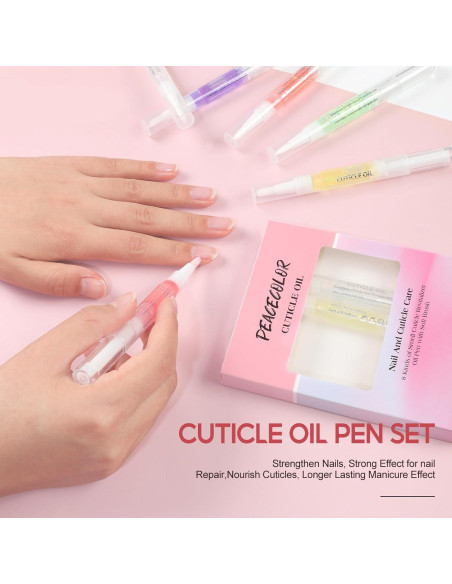 Kit de 8 Bolígrafos de Aceite para Cutículas Peacecolor