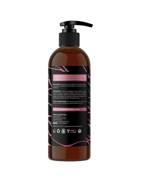 Aceite de Masaje Calmante Maple Holistics 226g - Almendra y Lavanda