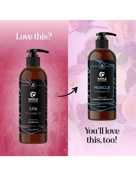 Aceite de Masaje Calmante Maple Holistics 226g - Almendra y Lavanda