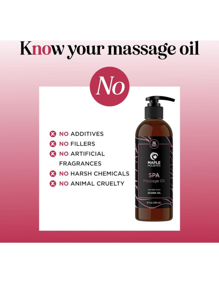 Aceite de Masaje Calmante Maple Holistics 226g - Almendra y Lavanda