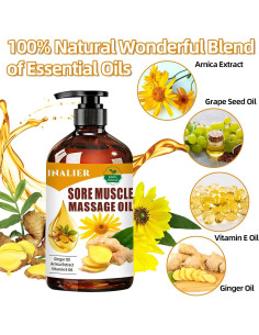 Aceite de Masaje Relajante Inalier 272g - Árnica y Jengibre 2