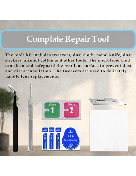 2 Juegos Lente Cámara Trasera iPhone X Risidamoy Gris Plateado