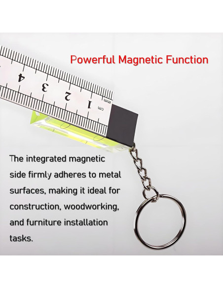 Nivel de Burbuja Magnético Mini Objuni con Llavero 40mm