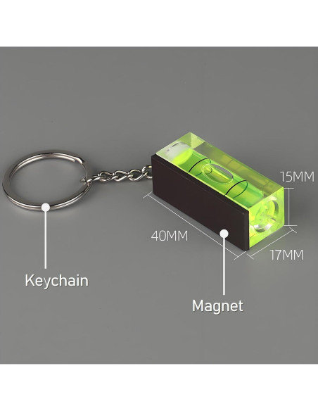 Nivel de Burbuja Magnético Mini Objuni con Llavero 40mm