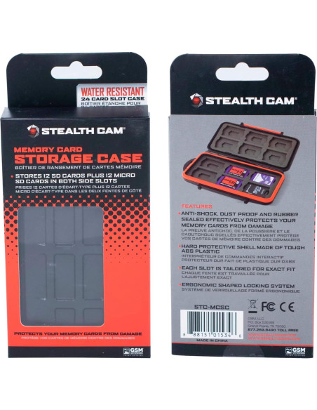 Estuche Protector Stealth Cam para 12 Tarjetas SD y microSD