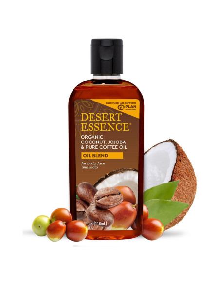 Aceite Orgánico de Coco, Jojoba y Café Desert Essence 113g