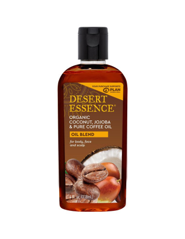 Aceite Orgánico de Coco, Jojoba y Café Desert Essence 113g