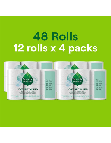 Papel Higiénico Reciclado Seventh Generation 12 Rollos 2 Capas