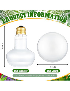 Bombillas de Calor 75W Retisee para Reptiles - Pack de 4 2