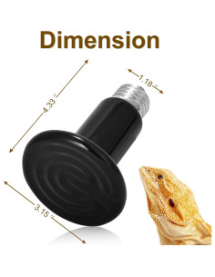 Lámpara de Calor Cerámico NEPTONION 100W para Reptiles 2