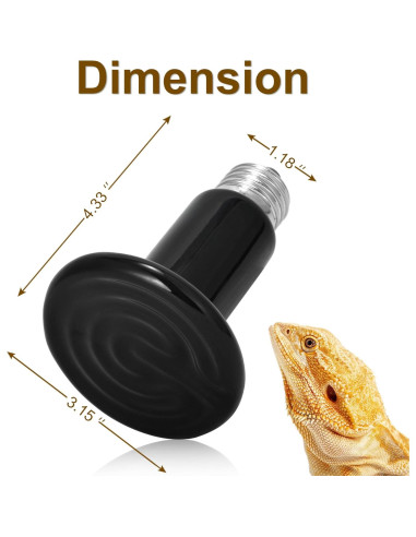 Lámpara de Calor Cerámico NEPTONION 100W para Reptiles