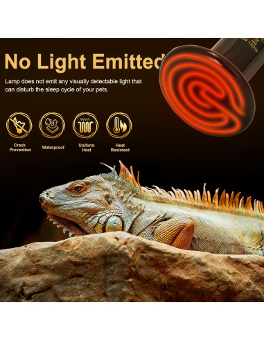 Lámpara de Calor Cerámico NEPTONION 100W para Reptiles