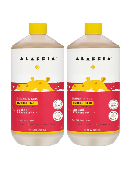 Baño de Burbujas para Bebés Alaffia Coco Fresa 2x946ml