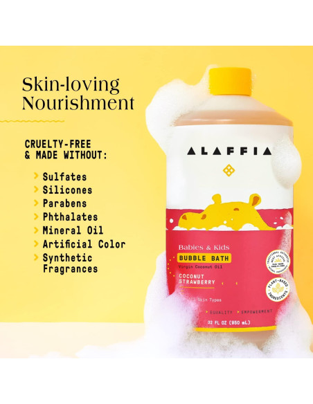 Baño de Burbujas para Bebés Alaffia Coco Fresa 2x946ml