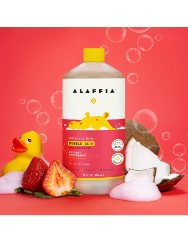 Baño de Burbujas para Bebés Alaffia Coco Fresa 2x946ml