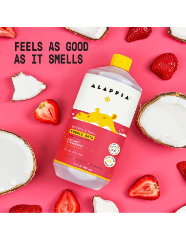 Baño de Burbujas para Bebés Alaffia Coco Fresa 2x946ml