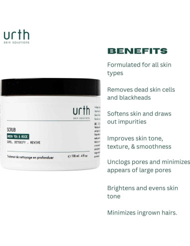 Exfoliante Facial Urth para Hombres 118 ml - Té Verde y Arroz