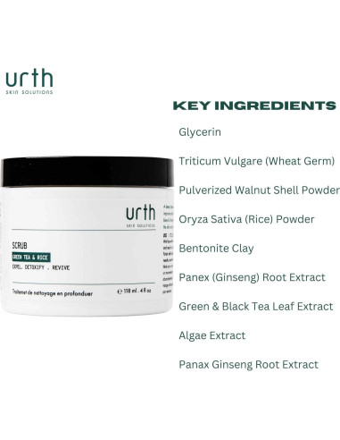 Exfoliante Facial Urth para Hombres 118 ml - Té Verde y Arroz