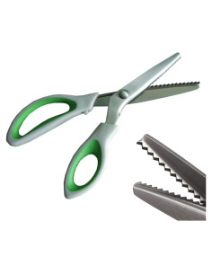 Tijeras de Pinking JISTL Verde 24.1 cm Acero Inoxidable