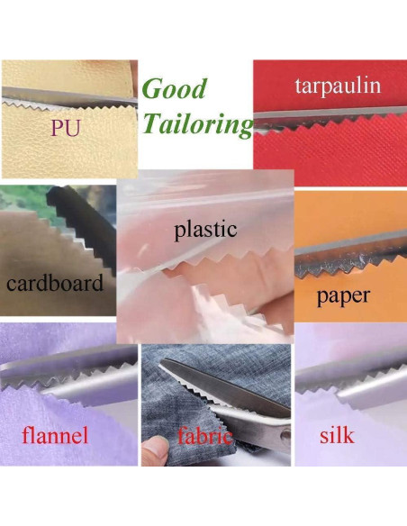 Tijeras de Pinking JISTL Verde 24.1 cm Acero Inoxidable