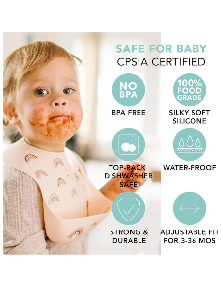 Babero de Silicona Impermeable Loulou Lollipop Selva Safari