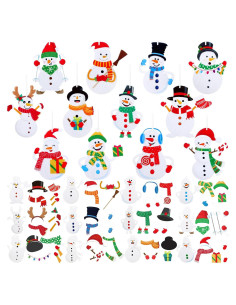 24 Kits de Manualidades de Fieltro Navideño FuWeave - Muñeco de Nieve