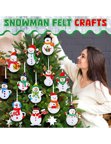 24 Kits de Manualidades de Fieltro Navideño FuWeave - Muñeco de Nieve