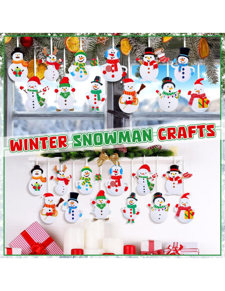 24 Kits de Manualidades de Fieltro Navideño FuWeave - Muñeco de Nieve