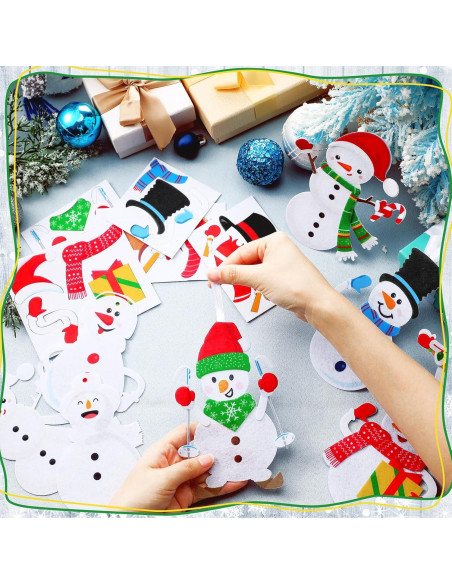 24 Kits de Manualidades de Fieltro Navideño FuWeave - Muñeco de Nieve