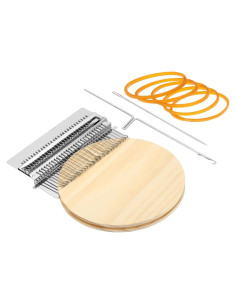 Kit de Máquinas de Tejer Mini PATIKIL 28 Ganchos Metal Plata