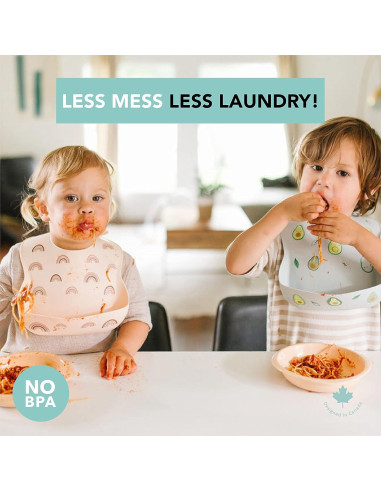 Babero de Silicona Impermeable Loulou Lollipop Selva Safari