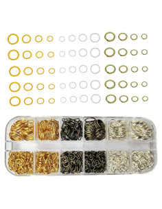 Anillas de Salto Abiertas Olylkx 4-10mm 885 Piezas Joyería