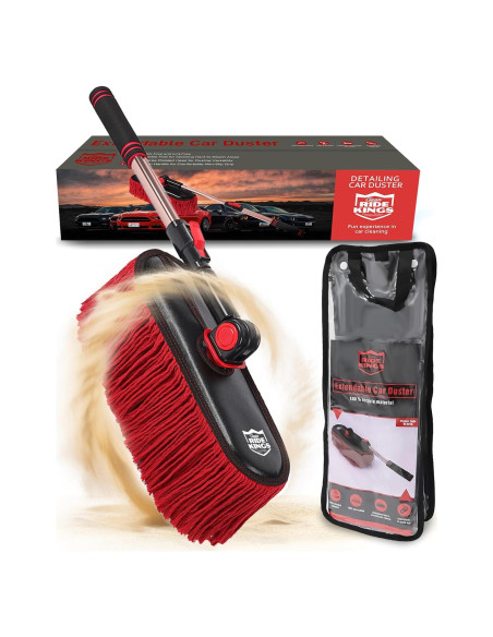 Duster de Coche RIDE KINGS Rojo Telescópico 91.4 cm Sin Rayones