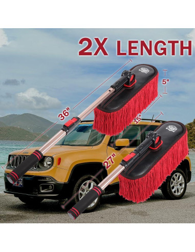 Duster de Coche RIDE KINGS Rojo Telescópico 91.4 cm Sin Rayones