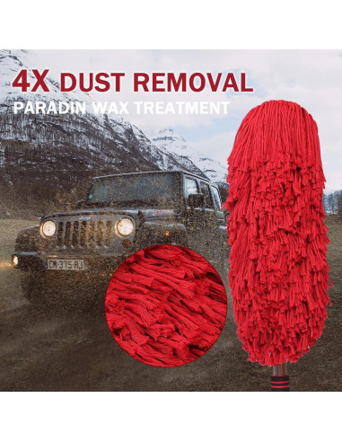 Duster de Coche RIDE KINGS Rojo Telescópico 91.4 cm Sin Rayones