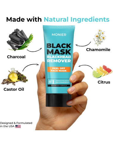 Mascarilla Peel Off MONIER de Carbón para Comedones 90g