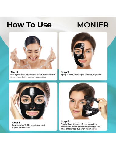 Mascarilla Peel Off MONIER de Carbón para Comedones 90g