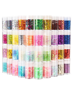 Set de Glitter Holográfico Ciyowta 40 Colores 300g para Manualidades