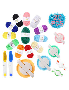 Kit Hacedor de Pompones WILLBOND 6 Tamaños con 12 Ovillos