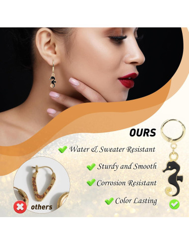 Kit 60 Ganchos de Aretes Baño de Oro 14K + 90 Anillas Hipoalergénicas