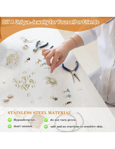 Kit 60 Ganchos de Aretes Baño de Oro 14K + 90 Anillas Hipoalergénicas Kit 60 Ganchos de Aretes Baño de Oro 14K + 90 Anillas Hipoalergénicas