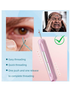 Enhebrador Automático 2 en 1 Mfitjetng y Desgarrador de Costuras 2