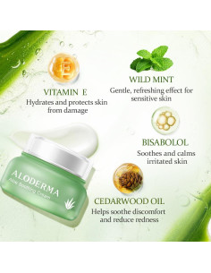 Crema Facial Calmante Aloderma 75% Aloe Vera 50g - Hidratante 2