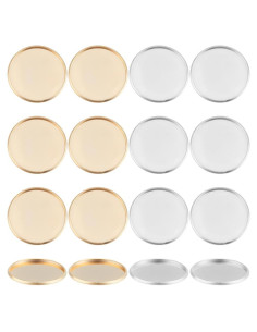 Tazas Bezel Redondas 40Pcs 25mm Acero Inoxidable SUNNYCLUE