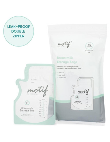 Bolsas de Almacenamiento de Leche Materna Motif Medical 170g - 100 Unidades