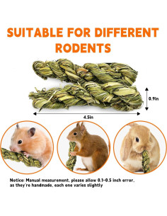 Juguetes de Masticar para Conejos Hamiledyi - 15 Pcs Heno Timothy 2