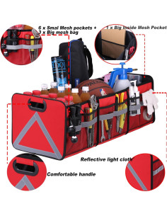 Organizador de Maletero Grande Plegable Homeve 3 Compartimentos 2